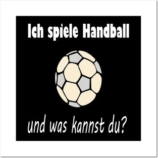 Ich spiele Handball und was kannst du? Posters and Art